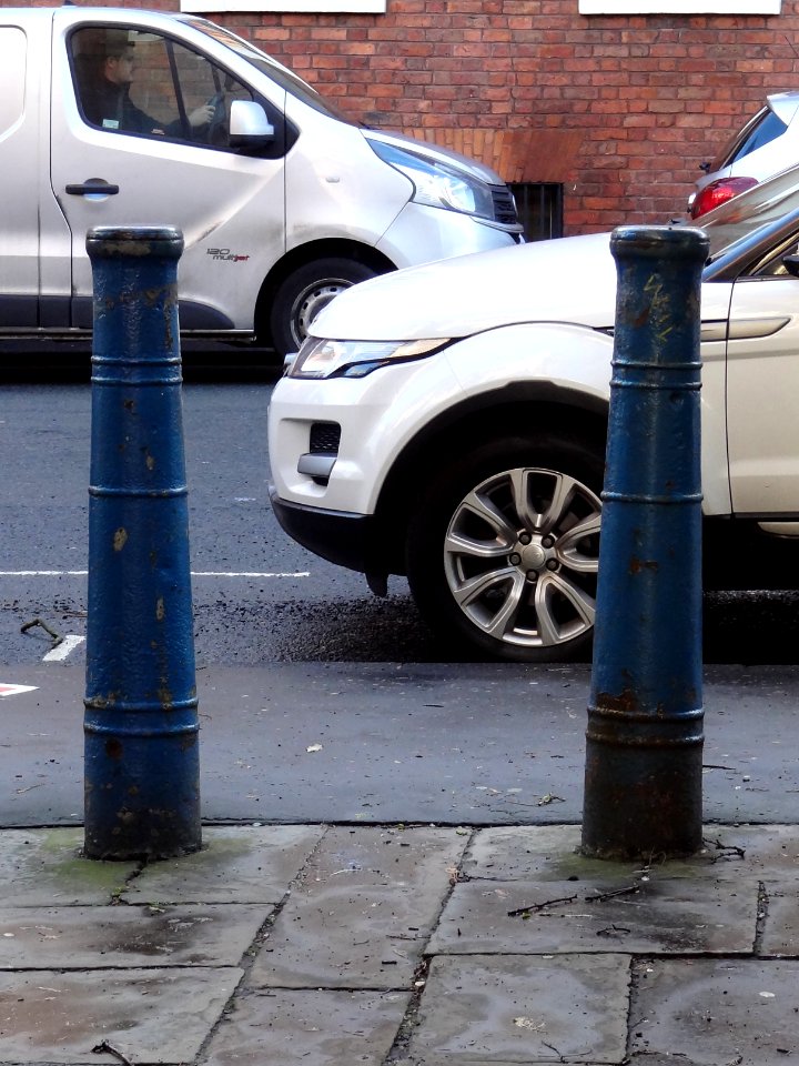 Two Bollards At East End Of St Johns Passage