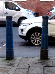 Two Bollards At East End Of St Johns Passage