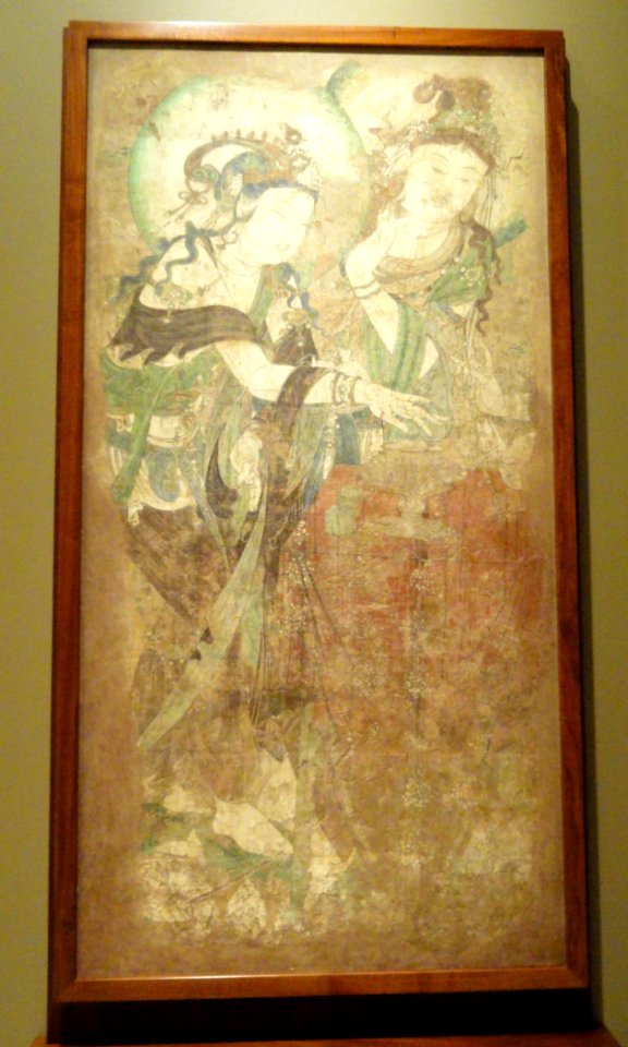 Two Bodhisattvas Burning Ritual Incense, Five Dynasties, datable to Guangshun reign (951-953), from Cisheng Monastery, Wenxian, Henan Province, China - Nelson-Atkins Museum of Art - DSC09168