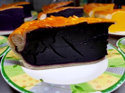 Ube (purple yam) pie from the Philippines photo