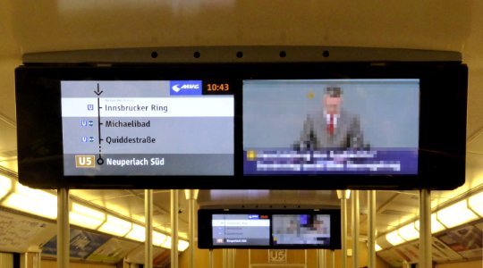 U-Bahn München, Bildschirme, 3