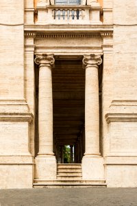 Two columns, perspective, Musei Capitolini, Rome, Italy