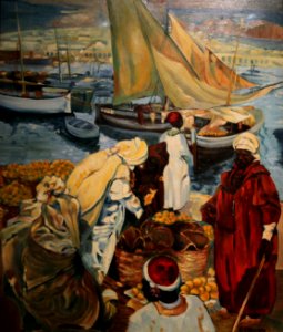 Musée du quai Branly Peintures des lointains Léon Cauvy Le Port d'Alger 03012019 6204