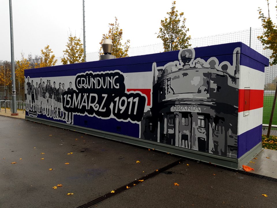 Mural next to Austria Vienna Stadium