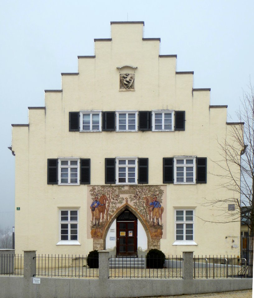 Murnau, Postamt, Ostfassade, 2