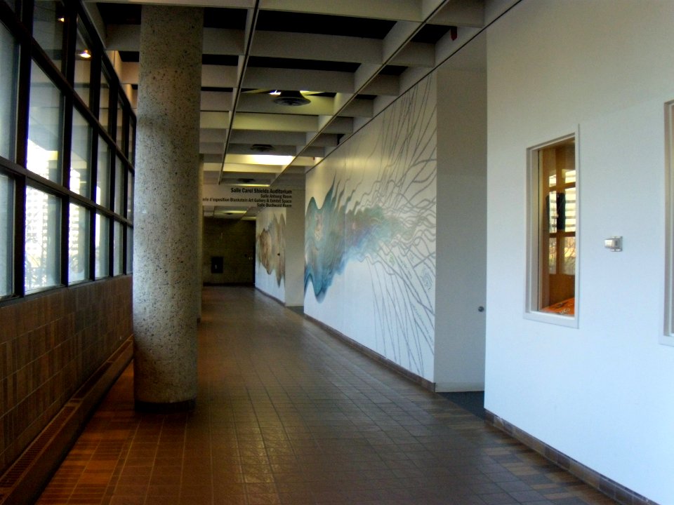 Mural and Hallway of Millennium Library in Winnipeg Manitoba 02