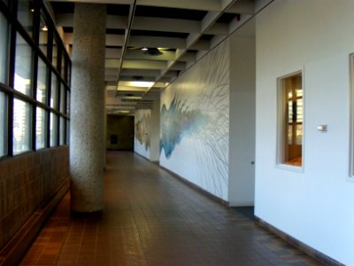 Mural and Hallway of Millennium Library in Winnipeg Manitoba 02