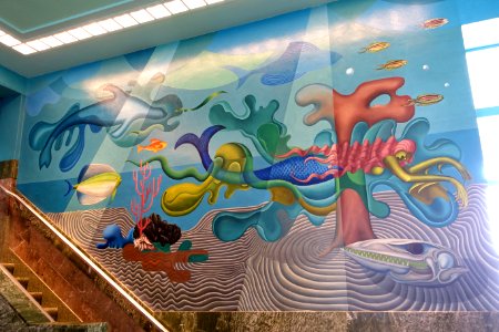 Murals in the Aquatic Park Bathhouse - San Francisco, CA - DSC04104