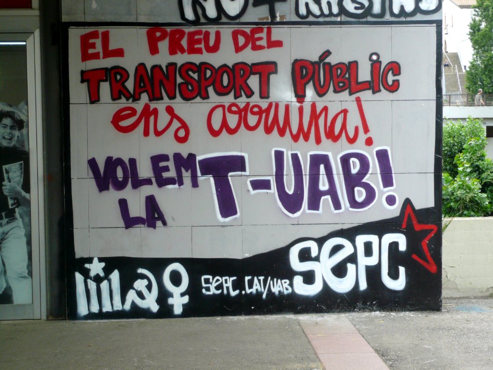 Mural SEPC preus transports públics 2012 UAB