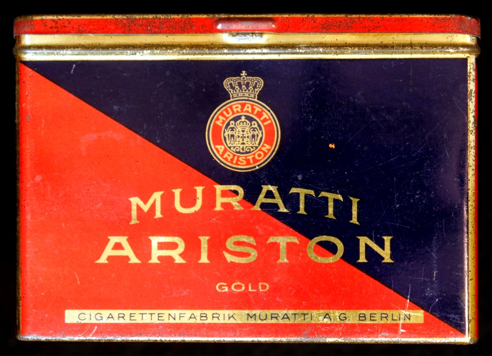 Muratti Ariston Gold cigarettes tin