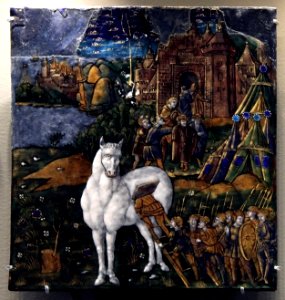 Musée du Louvre Objets d'art Emaux de Limoges Maître de l'Enéide Cheval de Troie 04012019 7494