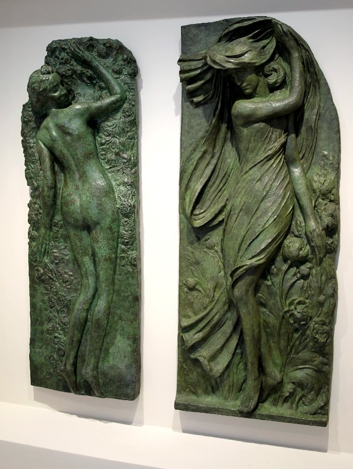 Musée Camille Claudel 07092019 Antoine Bourdelle L'Aurore 1894 et Le Crépuscule 1895 Bronze 8087