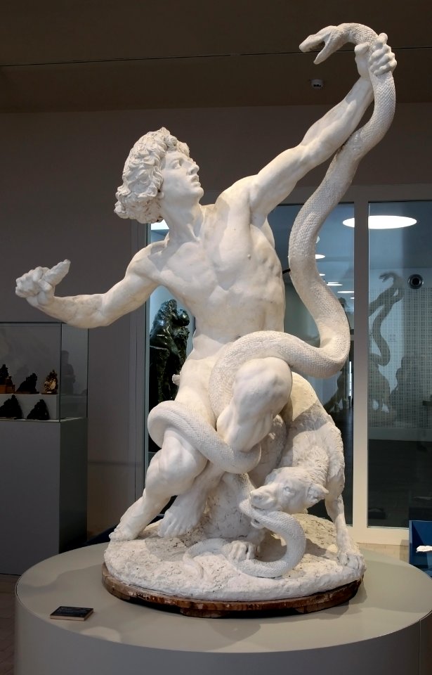 Musée Camille Claudel 08092019 Gabriel Jules Thomas 1893 Homme combattant un serpent 1 7867