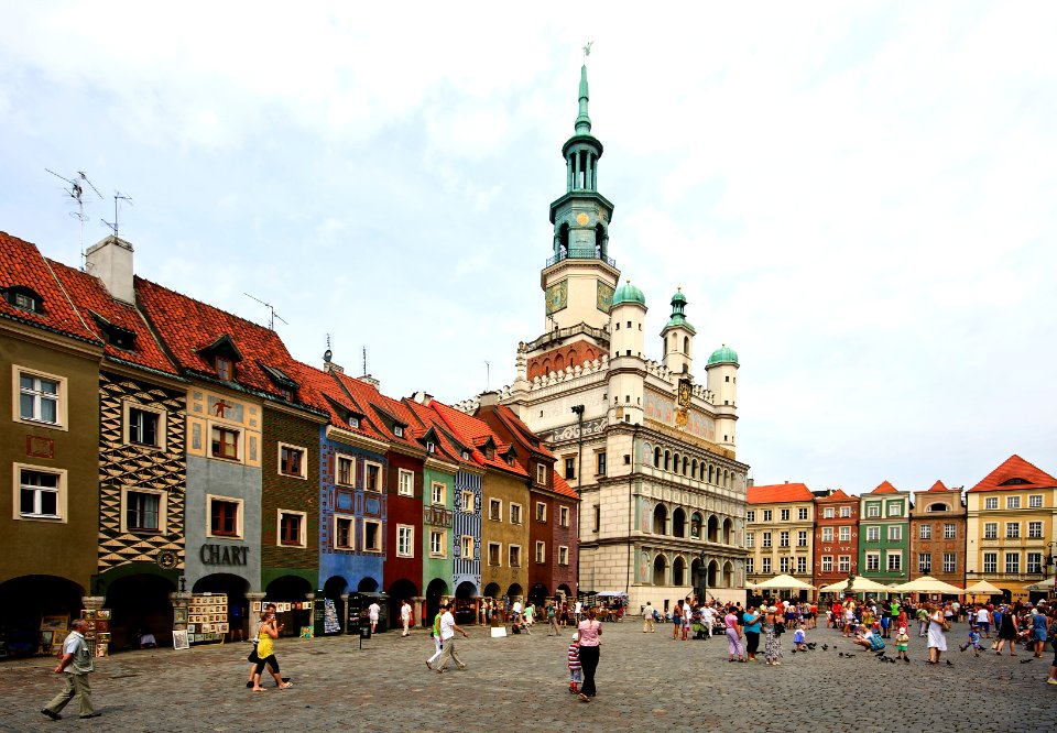 Old marketplace and city hall in Poznań