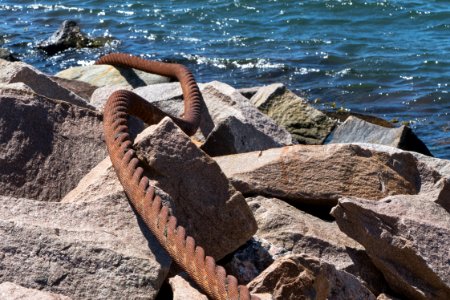 Old mooring steel wire rope at Lahälla