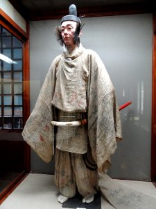 Omigoromo costume for bugaku dance - Treasure Hall, Itsukushima Shinto Shrine (Miyajima) - DSC02208