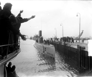 Onderzeeboot Walrus arriveerde uit Amerika in Rotterdam, Bestanddeelnr 905-6683