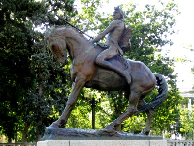 On the War Trail by Alexander Phimister Proctor - Civic Center Park, Denver - DSC01200
