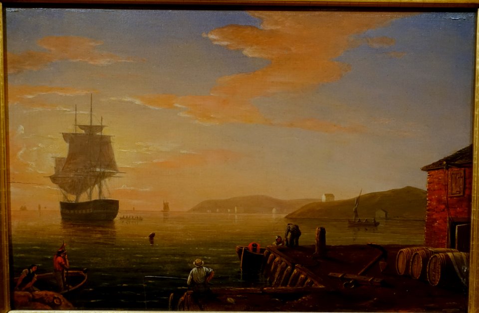 On the Wharves, by Fitz Henry Lane, 1847, oil on panel - Cape Ann Museum - Gloucester, MA - DSC01108