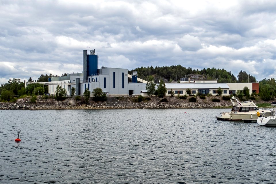 Omya limestone processing mill in Förby