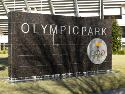 Olympic Park Sign Melbourne 20180726-011
