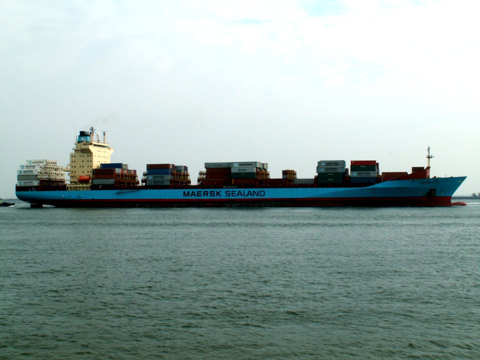 Oluf Maersk approaching Port of Rotterdam, Holland 15-Jul-2005