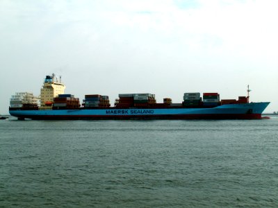 Oluf Maersk approaching Port of Rotterdam, Holland 15-Jul-2005