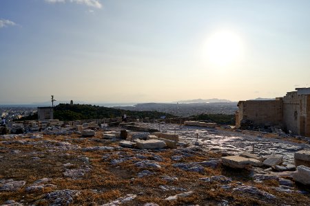 On the Acropolis of Athens on 20 September 2020 photo