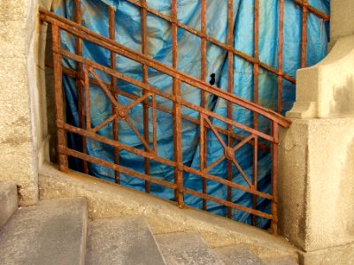 Old metal fence, stari most, Maribor photo