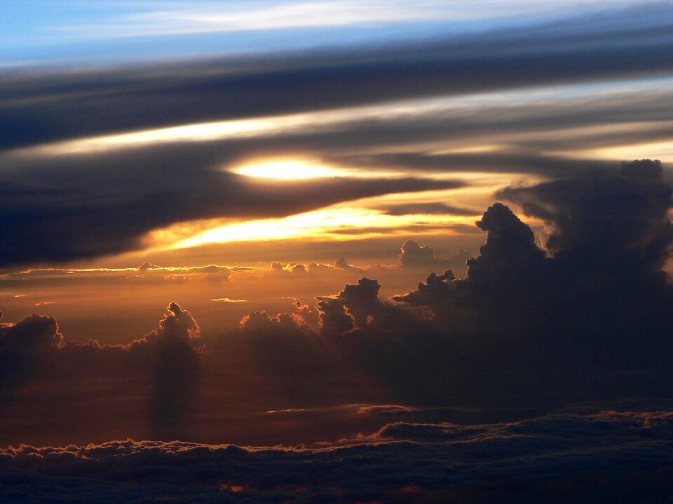 Above the clouds flying sky