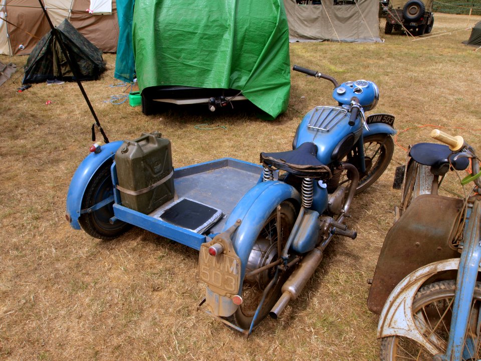 Old military Triumph with side car
