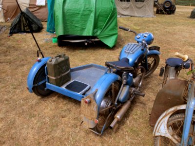 Old military Triumph with side car