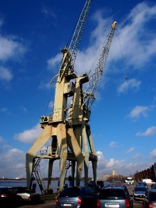 Old port cranes at Port of Antwerp, pic-003