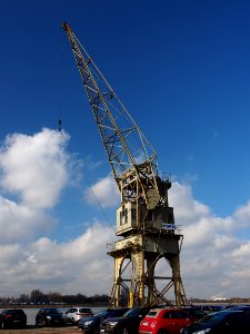 Old port cranes at Port of Antwerp, pic-008