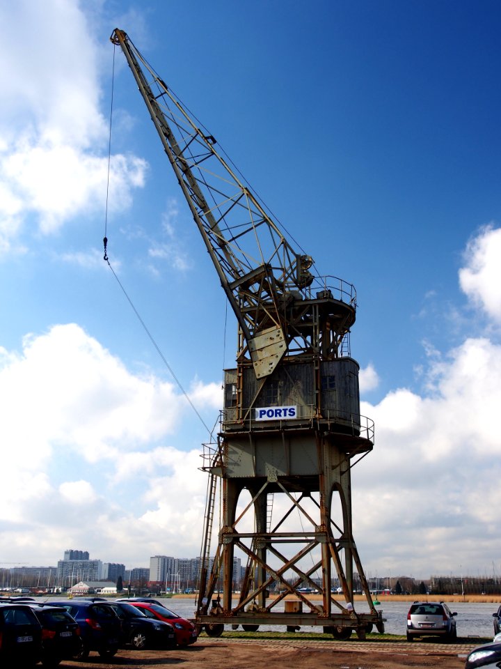 Old port cranes at Port of Antwerp, pic-007