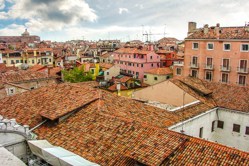 Roofs vista cityscape