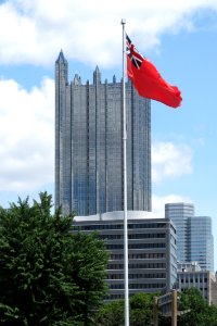 One PPG Place with colonial flag