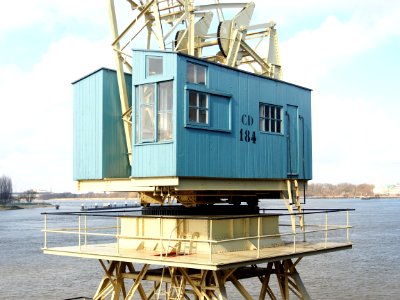 Old port cranes at Port of Antwerp, pic-018
