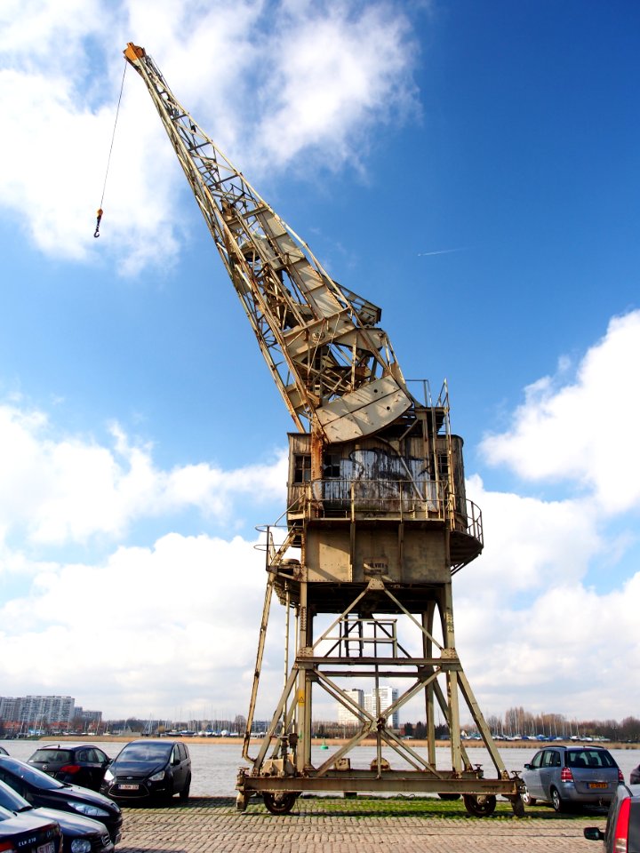 Old port cranes at Port of Antwerp, pic-012