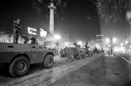 Ondanks een verbod wilden leden van de Portugese Maoïstische beweging MRPP op 31, Bestanddeelnr 927-7284