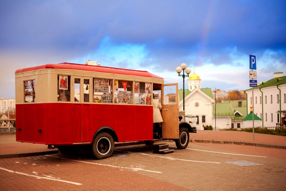 Old Soviet Bus On The Street (184184697)
