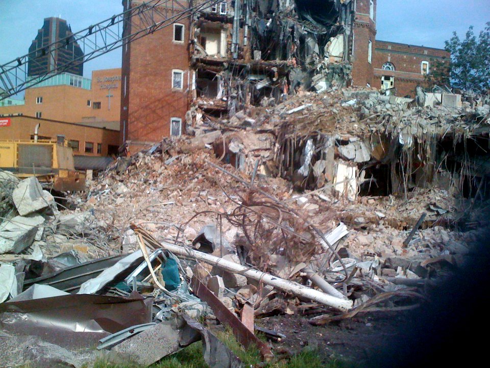Old St. Joseph Hospital Demolition 2009-02