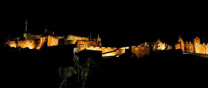 Scotland scottish castle night photo