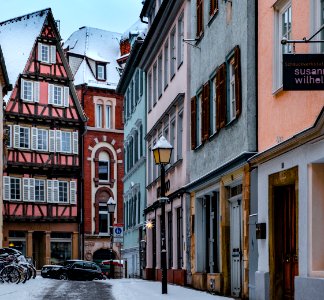 Pfleghofstraße in Tübingen mit Schnee 2018