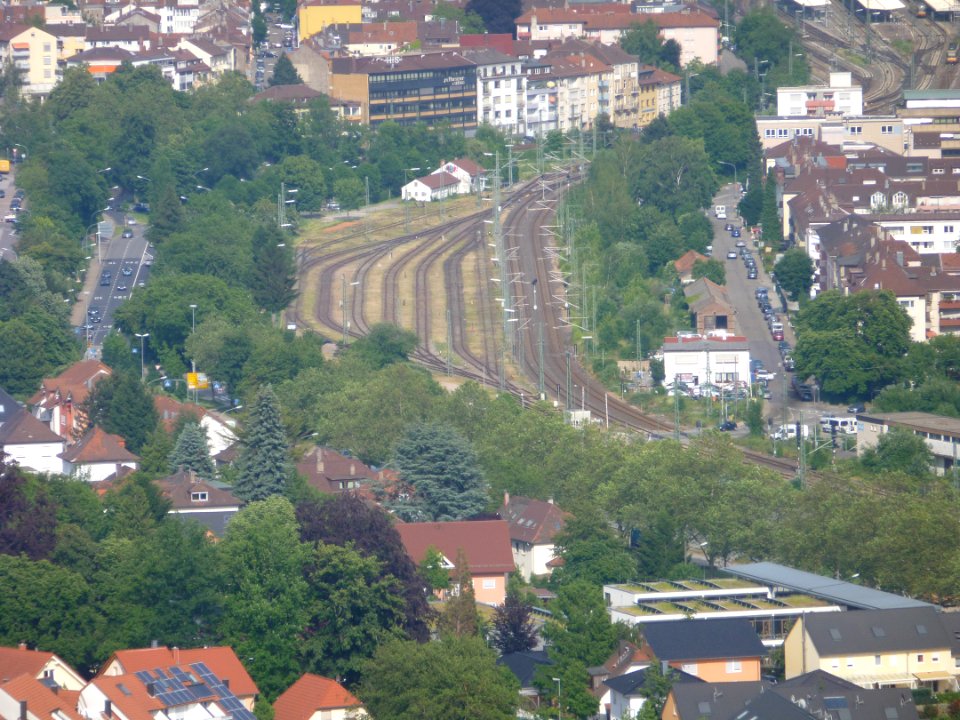 Pforzheim Hauptbahnhof (Ansicht von Wallberg)