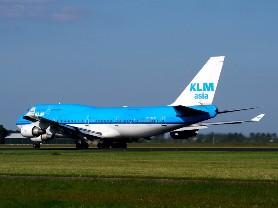 PH-BFM KLM Boeing 747-400 takeoff from Schiphol (AMS - EHAM), The Netherlands, 16may2014, pic-2
