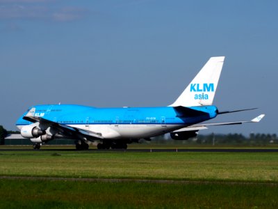 PH-BFM KLM Boeing 747-400 takeoff from Schiphol (AMS - EHAM), The Netherlands, 16may2014, pic-2 photo