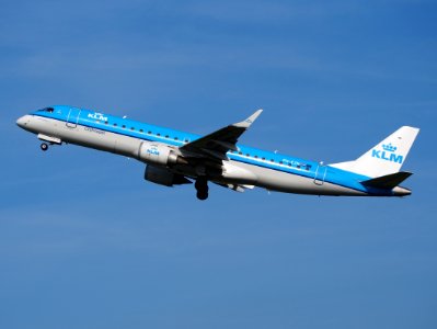 PH-EZN KLM Embraer 190 takeoff from Schiphol (AMS - EHAM), The Netherlands, 17may2014, pic-3 photo