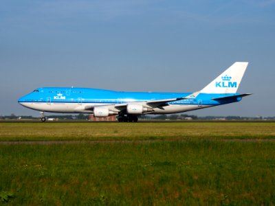 PH-BFD KLM Boeing 747-400 takeoff from Schiphol (AMS - EHAM), The Netherlands, 17may2014, pic-2 photo