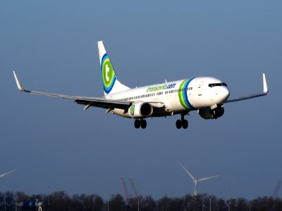 PH-HZI Transavia Boeing 737-8K2(WL) - cn 28380, landing at AMS Amsterdam (Schiphol), pic1